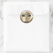 Sticker Rond Lash Packaging maquillage Artiste Gold Eyes Person (Sac)
