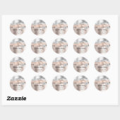 Sticker Rond Lashes Extension Cosmétique Logo QR Code Strots (Feuille)