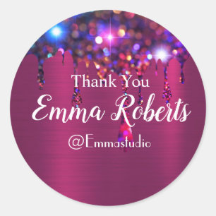 Sticker Rond Lashes Extension Maquillage Artiste Rose Gold Clas