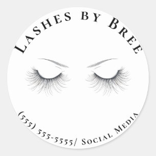 Sticker Rond Lashes Eyelashes Lash Extensions Beauté