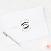 Sticker Rond Lashes Eyelashes Lash Extensions Beauté (Enveloppe)