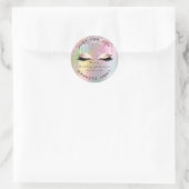 Sticker Rond Lashes holographique Lashes Lashes Or Rose Lashes (Sac)