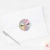 Sticker Rond Lashes holographique Lashes Lashes Or Rose Lashes (Enveloppe)