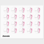 Sticker Rond Lashes Manucure Cheveux rose fille marque de beaut (Feuille)