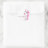 Sticker Rond Lashes Manucure Cheveux rose fille marque de beaut (Sac)