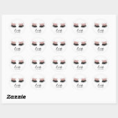 Sticker Rond Lashes nettoyant Rose moderne Couronne or Eyelash (Feuille)