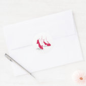 Sticker Rond L'Assistant D'Oz™ | Motif Ruby Slippers™ (Enveloppe)