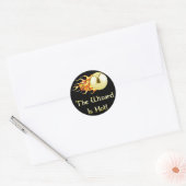 Sticker Rond L'Assistant Pinball Est Hot (Enveloppe)