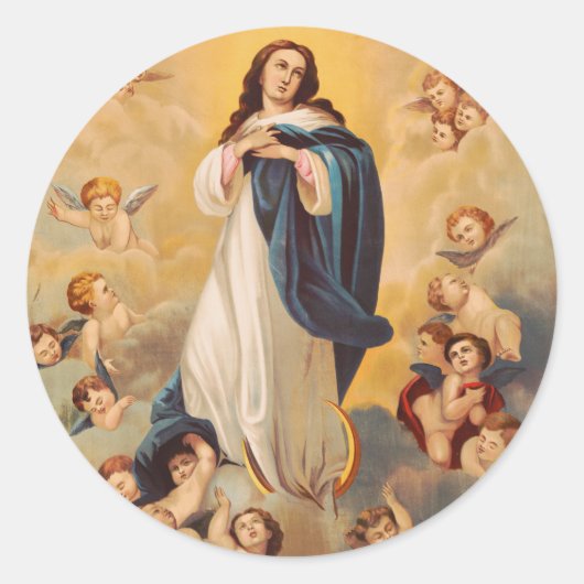 Sticker Rond L'Assomption de la Vierge Marie (Devant)