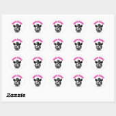 Sticker Rond last disco bachelorette party bride squad cowgirl (Feuille)