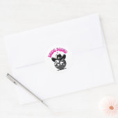 Sticker Rond last disco bachelorette party bride squad cowgirl (Enveloppe)