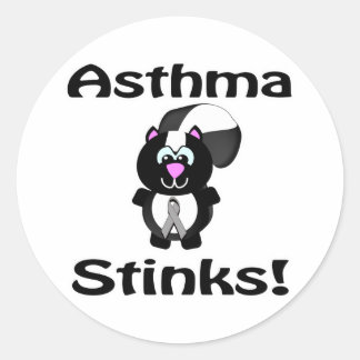 Sticker Rond L'asthme pue Conception de sensibilisation au puto