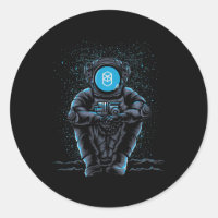L'Astronaute Assis Fantom FTM Crypto À La Lune
