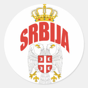 Sticker Rond Latin de la Serbie