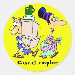 Sticker Rond Latin : L'empteur de caveat