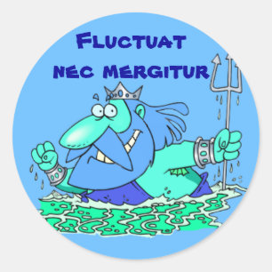 Sticker Rond Latin : Mergitur de NEC de Fluctuat