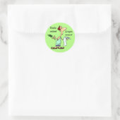 Sticker Rond Latin : Verba volant volant scripta permanent (Sac)