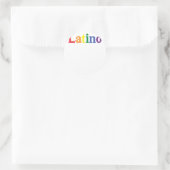 Sticker Rond Latino Gay LGBT Distressed Rainbow Design (Sac)