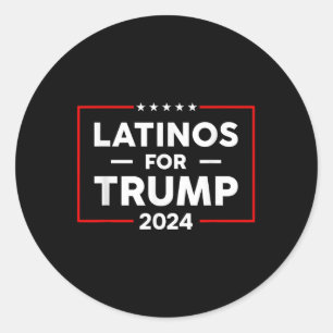 Sticker Rond Latinos pour Trump 2024