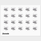 Sticker Rond Latte (Feuille)