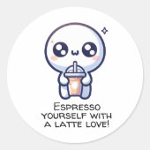 Sticker Rond Latte Love (Devant)