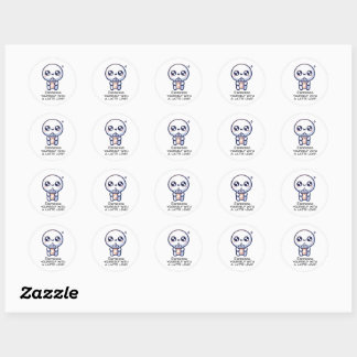 Sticker Rond Latte Love