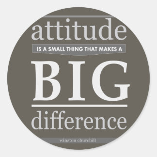 Sticker Rond L'attitude de Churchill petite différence