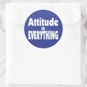 Sticker Rond L'attitude est tout (Sac)
