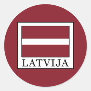 Sticker Rond Latvija