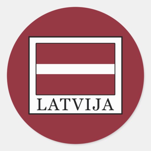 Sticker Rond Latvija (Devant)
