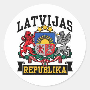 Sticker Rond Latvijas Republika