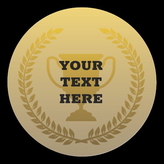 Sticker Rond Lauréat de la coupe trophée d'or