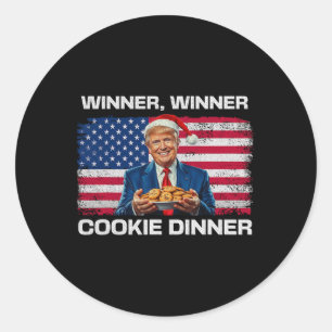 Sticker Rond Lauréat du dîner Cookie Dinner Funny Trump 2024 47