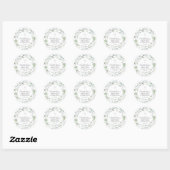 Sticker Rond Laurel Garland Argent Première communion sainte (Feuille)