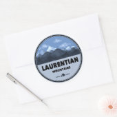 Sticker Rond Laurentian Mountains Quebec Canada Camping (Enveloppe)