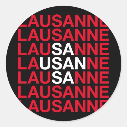 STICKER ROND LAUSANNE (Devant)