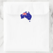 Sticker Rond L'Australie-Drapeau (Sac)