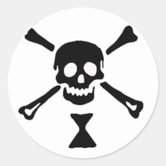 Sticker Rond L'authentique drapeau pirate d'Emanuel Wynne (Devant)