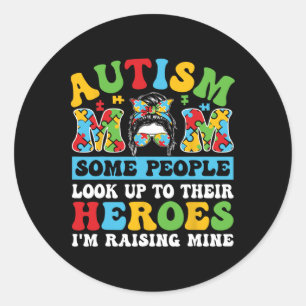 Sticker Rond L'autisme Certaines personnes regardent la Journée