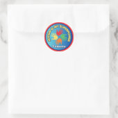 Sticker Rond L'autisme est mon super-pouvoir Personnalisé (Sac)
