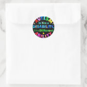 Sticker Rond L'AUTISME n'est pas un handicap (Sac)