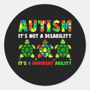 Sticker Rond L'autisme n'est pas une Sensibilisation sur l'auti