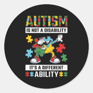 Sticker Rond L'autisme N'Est Pas Une Sensibilisation sur l'auti