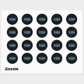 Sticker Rond L'Autisme Voit Le Monde Différemment L'Autisme (Feuille)