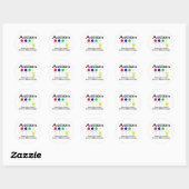 Sticker Rond L'Autisme Voit Le Monde D'Un Angle Différent (Feuille)