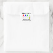 Sticker Rond L'Autisme Voit Le Monde D'Un Angle Différent (Sac)