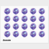 Sticker Rond L'autocollant Boule de Disco (Feuille)