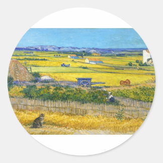 Sticker Rond L'autocollant Chat de la Moisson