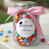 Sticker Rond L'autocollant de diplôme qu'il croyait ainsi il a