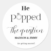 Sticker Rond L'autocollant de la partie d'engagement, il a posé (Devant)